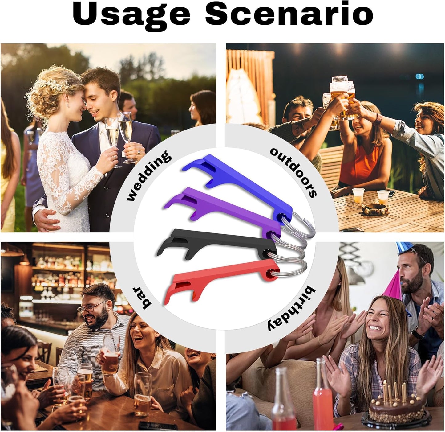 Personalized Bottle Opener Keychains, Bulk Custom Engraved Text Logo Keychain Can Opener, Customizable Aluminum Beer Bottle Openers for Wedding Favors, Brewery, Bar, Anniversaries, Party Gift