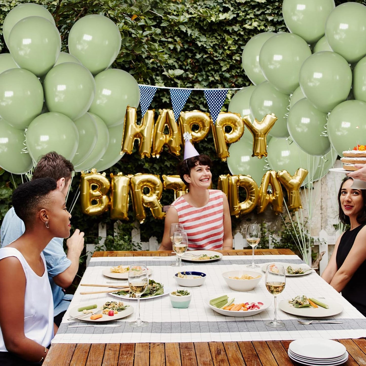 100pcs Sage Green Balloons, 12inch Neutral Olive Green Balloons for BOHO Wedding Birthday Baby Bridal Shower Gender Reveal Party Decoration (with 66ft Ribbon)