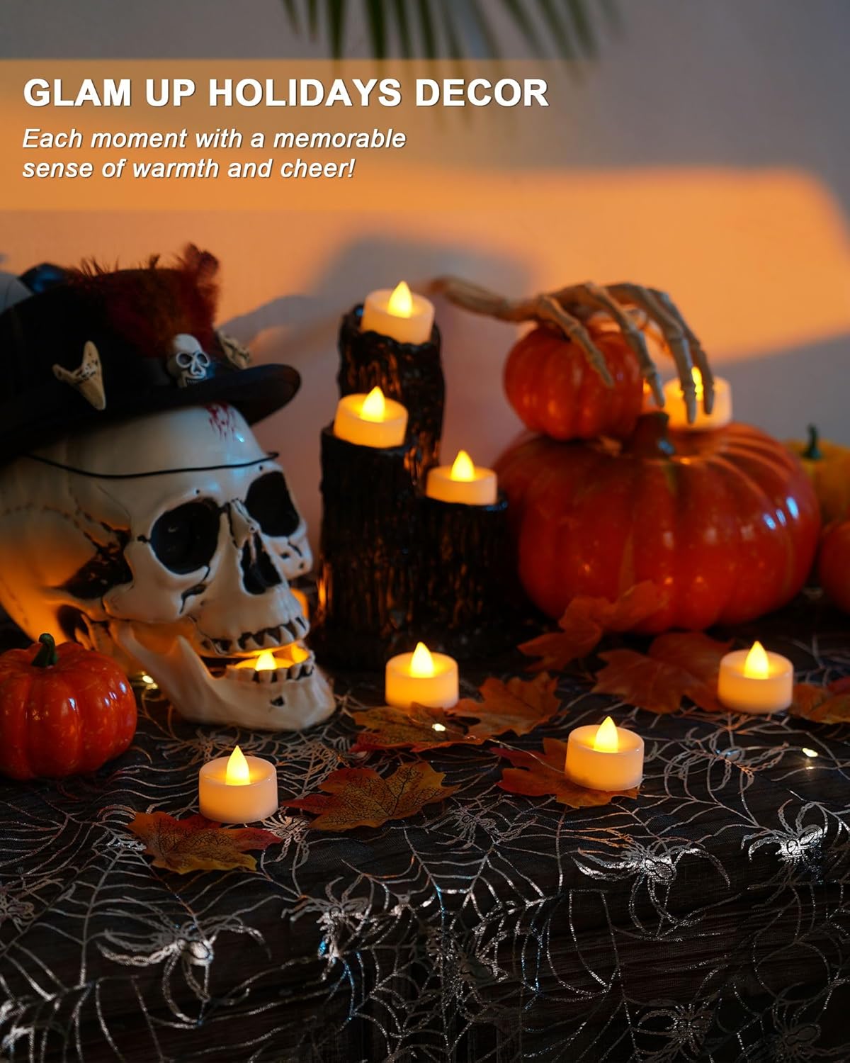 BEICHI Flameless Candles, 100Pack Battery Operated Candle, LED Tea Lights Candle Battery Operated, Flickering Fake Votives for Wedding Halloween Christmas Diwali- Warm Yellow