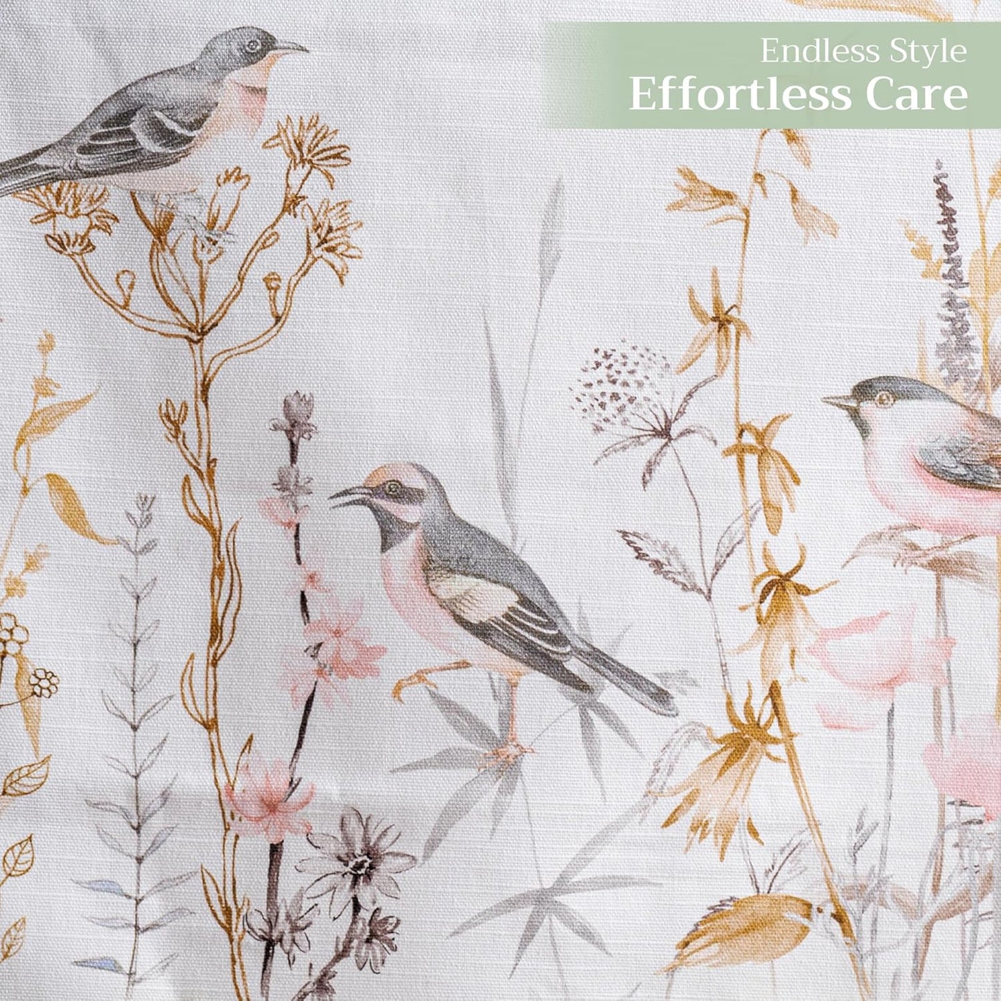 Maison d' Hermine Table runner 100% Cotton Single Layer Table Runners 72 inches long Decorative for Home Kitchen Dining Party Wedding Bridal Shower Spring Summer (Meadow Florals - Beige, 14.50" x 72")