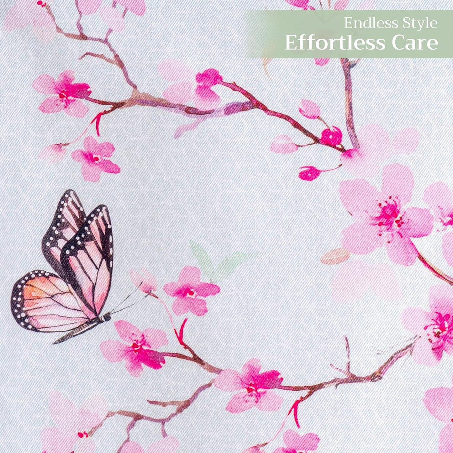 Maison d' Hermine Table Runner 100% Cotton Double Layer Table Runners 72 inches Long Decorative for Home Kitchen Dining Party Wedding Bridal Shower Spring Summer (Blossoms in Spring, 14.50" x 72")