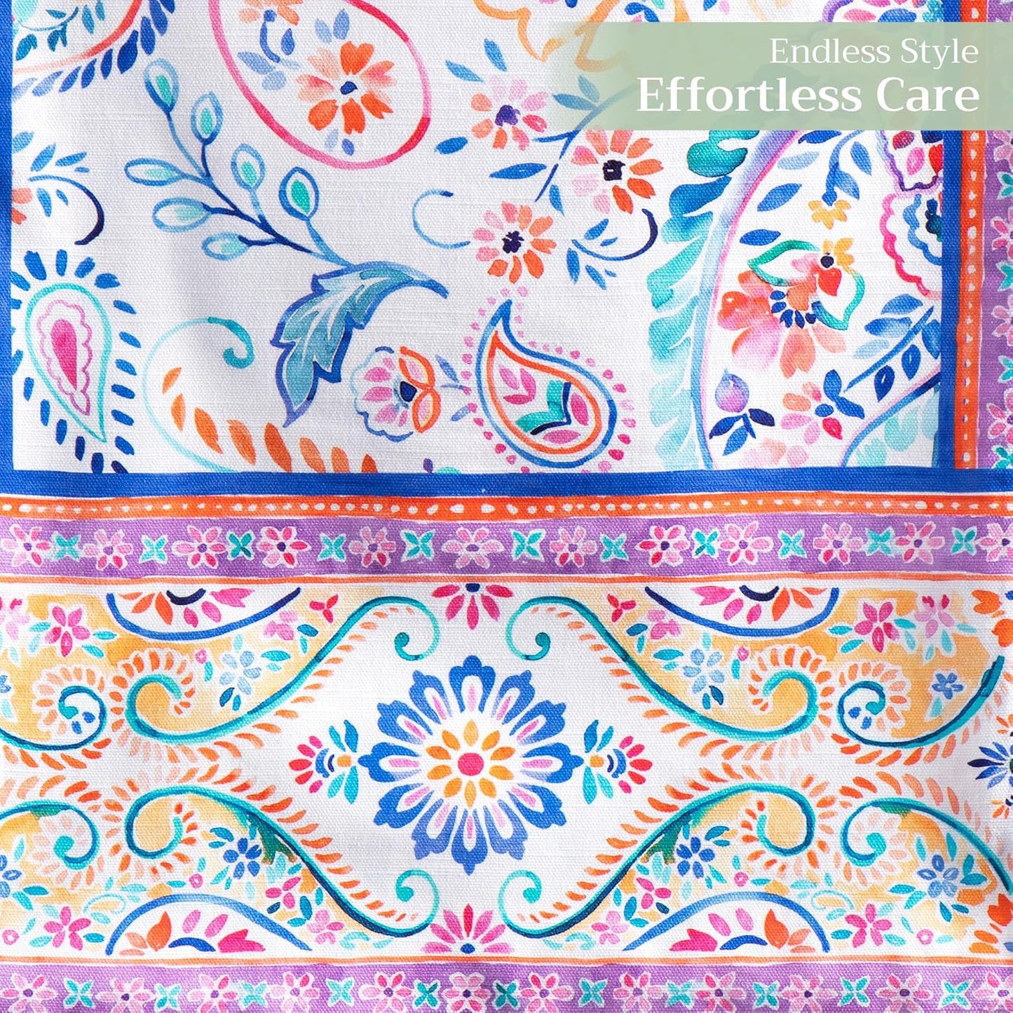 Maison d' Hermine Table Runner 100% Cotton Double Layer Table Runners 108 inches Long Decorative for Home Kitchen Dining Party Wedding Bridal Shower Spring Summer (Indian Floral, 14.50" x 108")