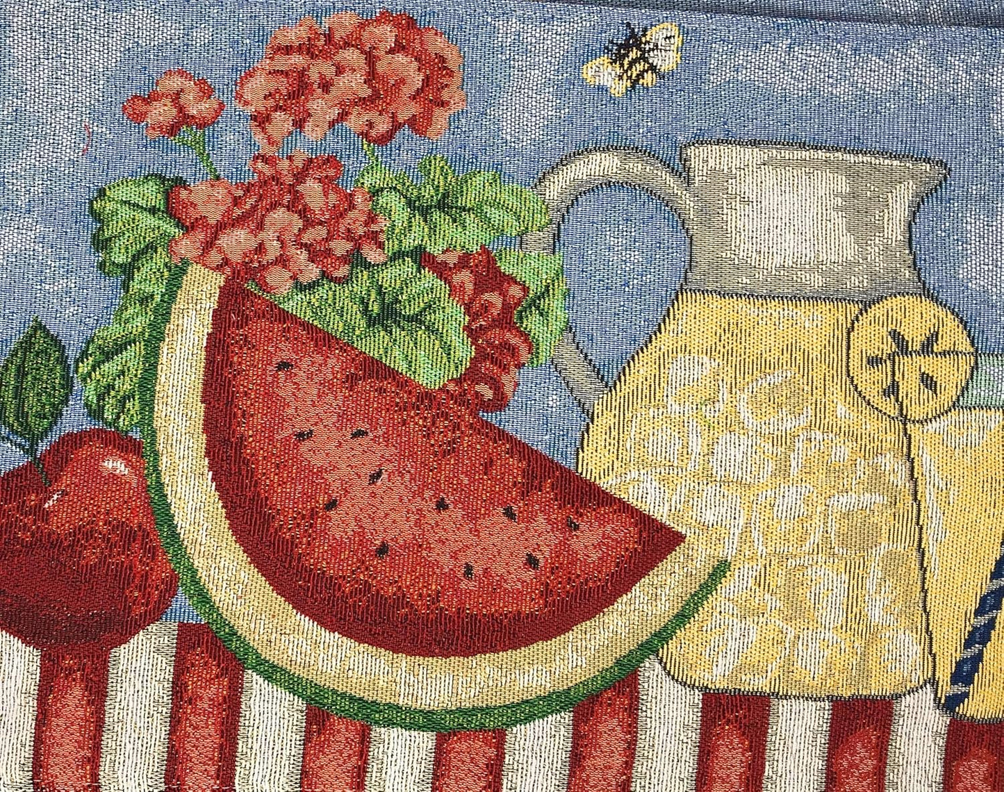 Tache 13x54 Fruity Drinks Table Runner, Colorful Watermelon Lemonade Decorative Spring Summer Woven Tapestry Dresser Coffee Kitchen Dining