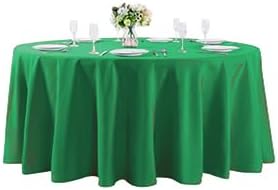 108 inch Round Tablecloth Washable Polyester Table Cloth Decorative Table Cover for Wedding Party Dining Banquet（108 inch,Emerald）