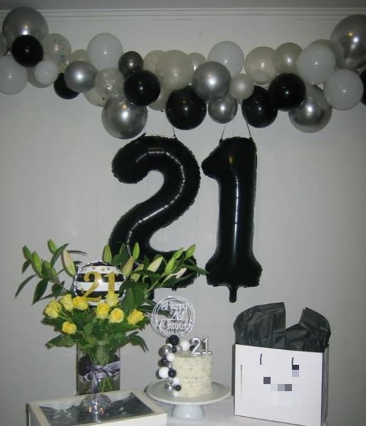 Black Number 11 Balloon 40 inch, Numbers 11 Birthday Balloons for Boy Girl, Black Foil 11 Balloon for 1st 11 Birthday Party, Anniversary Celebration Decorations
