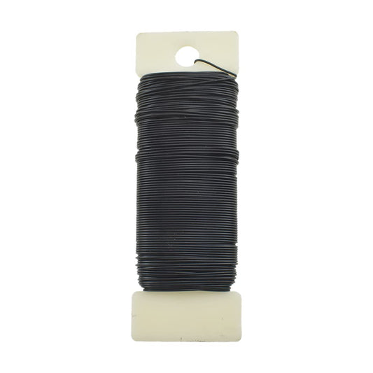 HAHIYO 22Gauge Black Wire - 1Roll, 38Yards (115Feet) Flexible Floral Wire for Crafts, Christmas Wreaths, Tree & Flower Arrangement, Wedding DIY