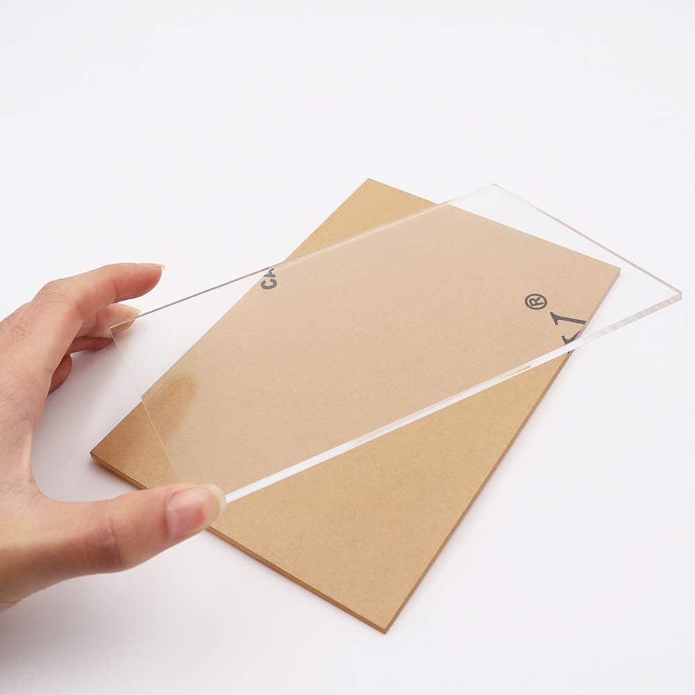 20 Pack Clear Acrylic Blank Signs for Table Numbers, 5x7 Inch Clear Acrylic Blank Sheet Sign 1/8 inch Thick, Use for DIY Wedding Table Signs Display Party Events