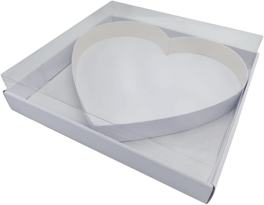 12" Fillable Cardboard Letter Charcuterie Gift Cupcake Box With Cover Sweets Packaging (Heart)