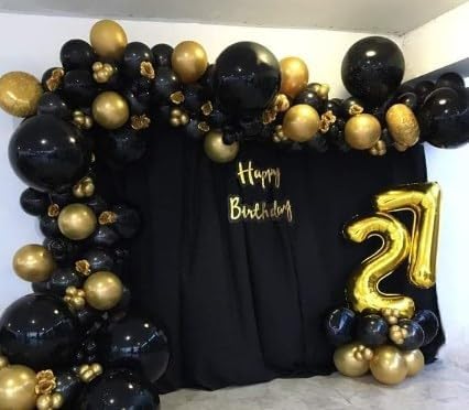 Gold Number 7 Birthday Balloon 40 Inch, Digital Balloons for 7 17 27 70 73 77 Party Celebration Decorations Supplies, Mylar Foil Numbers Balloon for Seven Wedding Anniversary