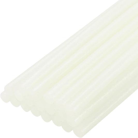 uxcell 20pcs Hot Glue Sticks for Glue Gun 11mm/0.43-inch x 4-inch Mini Hot Melt Adhesive Glue Stick Glitter White