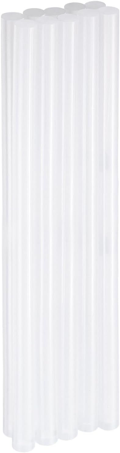HARFINGTON 10pcs Hot Glue Sticks 0.43" Dia x 11.02" Long EVA Mini Hot Melt Adhesive Glue Stick for Hot Melt Gun Wood Plastic Glass Flowers Fabrics Foam, Clear