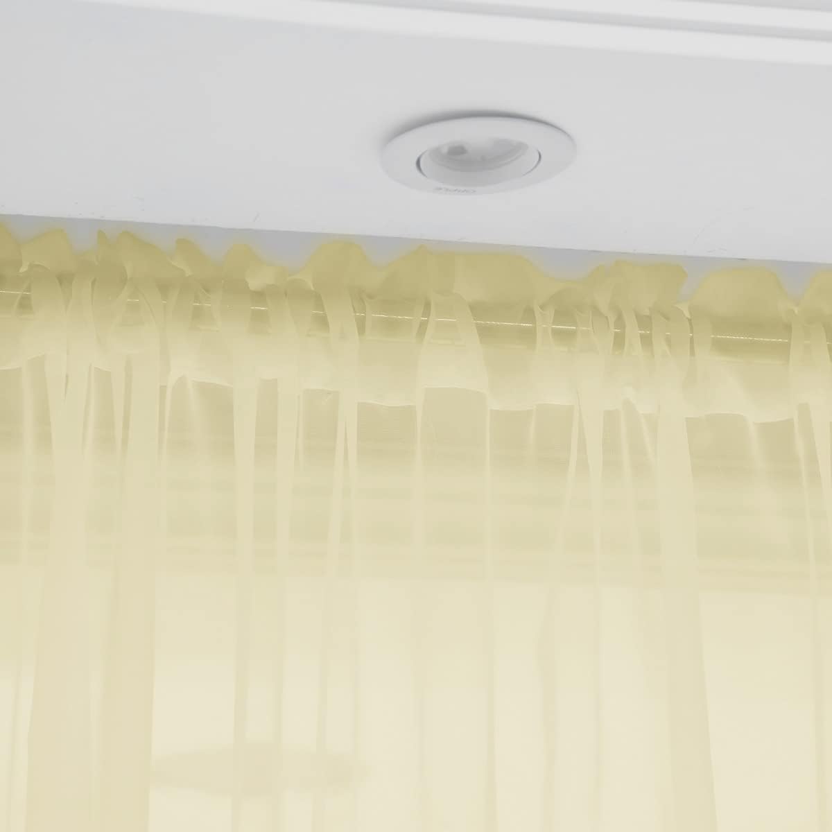 Window Light Yellow Sheer Curtains 72 Inches Long 2 Panels Sheer Curtain Basic Rod Pocket Panel for Bedroom Children Living Room Yard Kitchen (Light Yellow, 52" W x 72" L | 2 pcs)