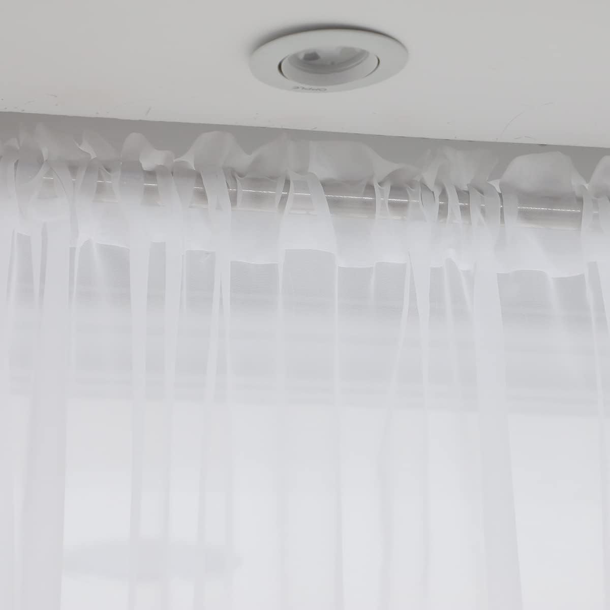 Window White Sheer Curtains 51.8x83.8 Inches Long 2 Panels Sheer Curtain Basic Rod Pocket Panel for Bedroom Children Living Room Yard Kitchen (White, 51.8" W x 83.8" L | 2 pcs)