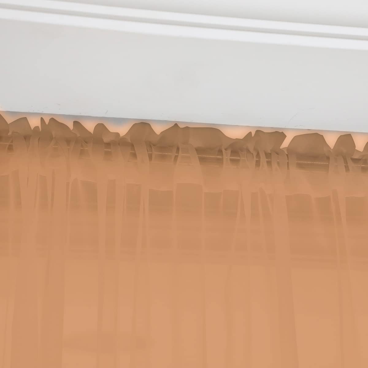 Window Brown Sheer Curtains 84 Inches Long 2 Panels Sheer Curtain Basic Rod Pocket Panel for Bedroom Children Living Room Yard Kitchen (Brown, 52" W x 84" L | 2 pcs)