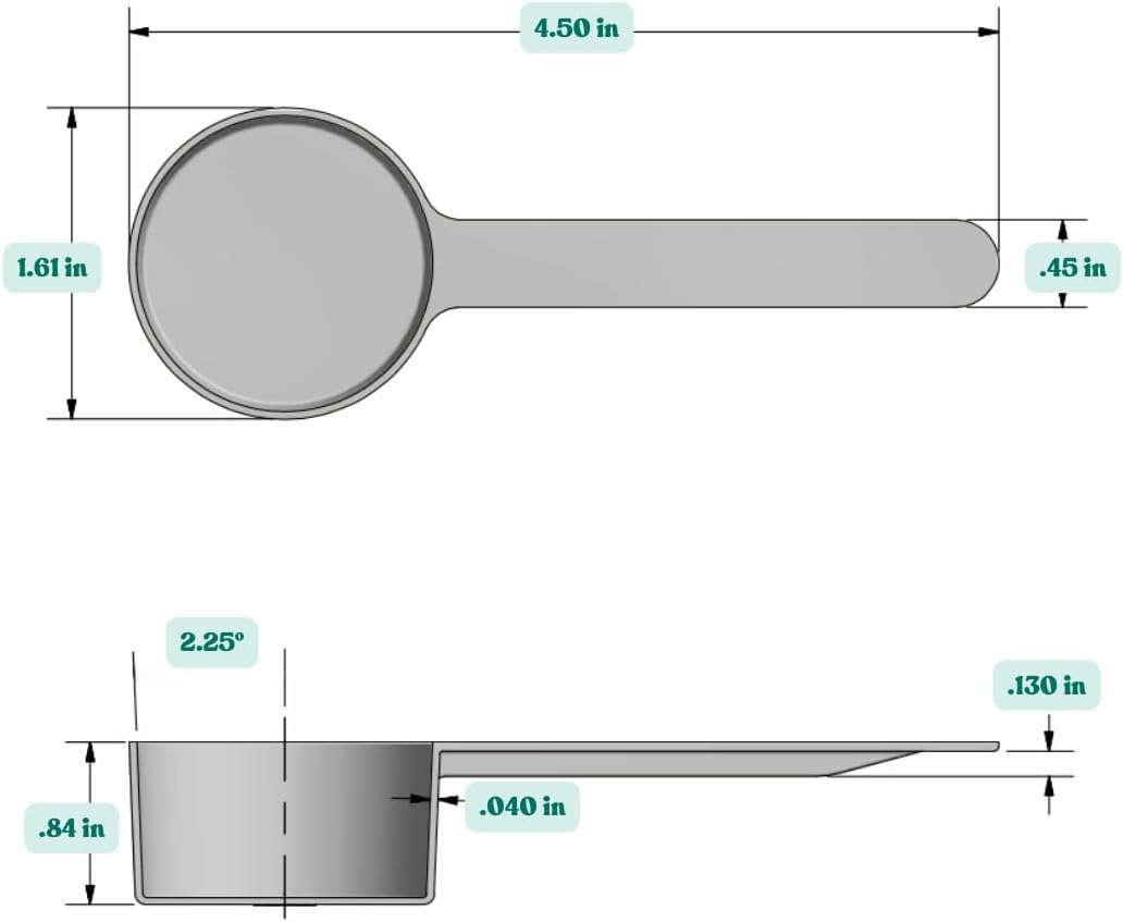 1.5 Tablespoon (23 mL) Long Handle Scoop for Measuring Coffee, Pet Food, Grains, Protein, Spices and Other Dry Goods (Pack of 1)