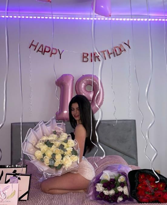 Big Pearlescent Pink 40 Inch 9 Balloon Number, Jumbo Giant 9th 19 29 39 49 99 Birthday Party Decorations, Large Pearl Pink Foil Balloons Anniversary Birthday Party Engagement Decorations