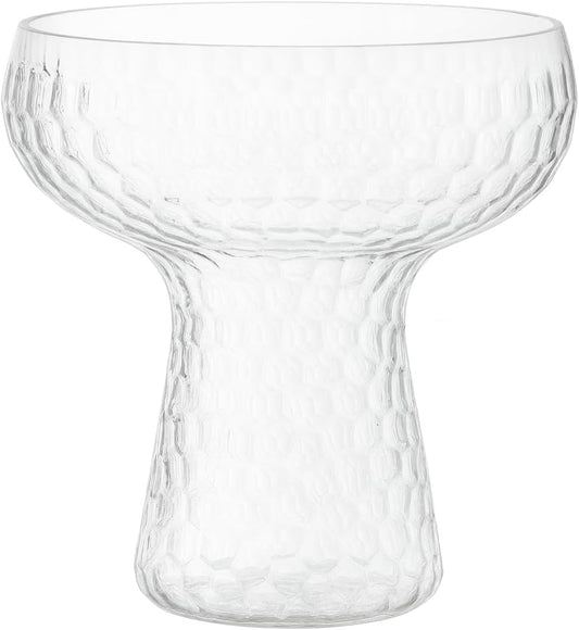 Lunara Clear Plastic Margarita Glasses, 11 oz, Set of 40, Disposable Party Cups for Cocktails (Clear Hammered)