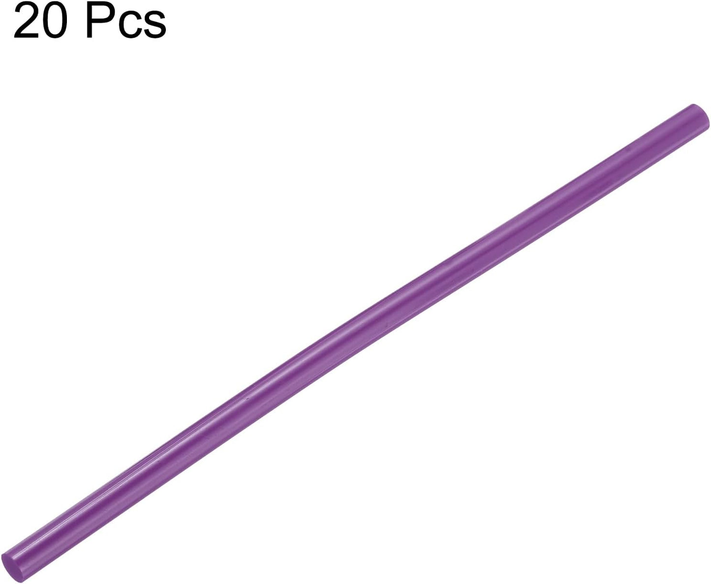 uxcell 20pcs Hot Glue Sticks for Glue Gun 7mm/0.28-inch x 8-inch Mini Hot Melt Adhesive Glue Stick Purple