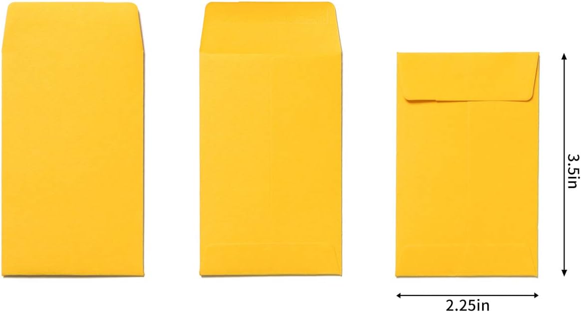 1000 Pieces Colorful Small Coin Envelopes Self-Adhesive Seed Envelopes Mini Parts Small Items Storage Packets Envelopes for Garden, Office or Wedding Gift (2.25×3.5 inch)