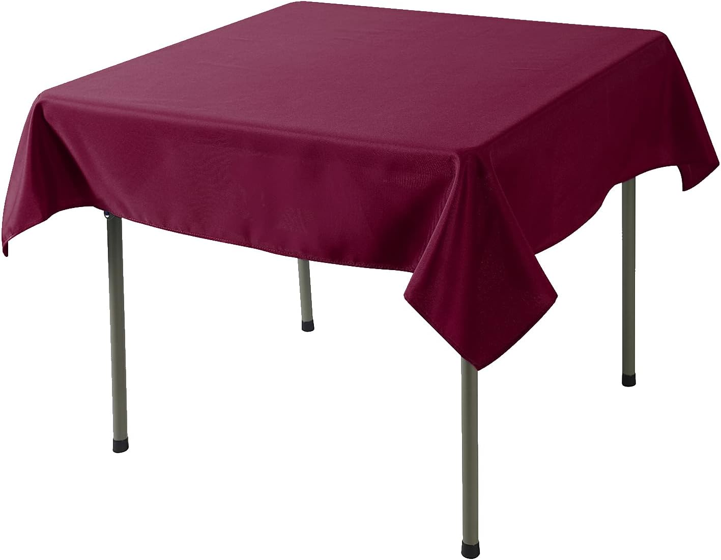 Cupuamon Square Tablecloth 70x70 inch Washable Polyester Fabric Table Cloth for Wedding Party Dining Banquet Decoration（70x70,Burgundy）