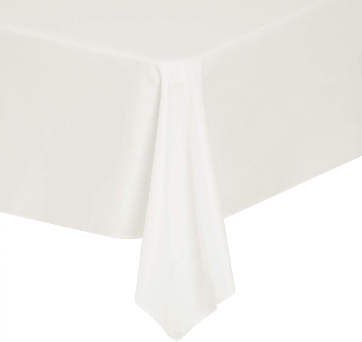 Rectangle Tablecloth 60x120 inch Washable Polyester Fabric Table Cloth for Wedding Party Dining Banquet Decoration（60x120, Ivory）