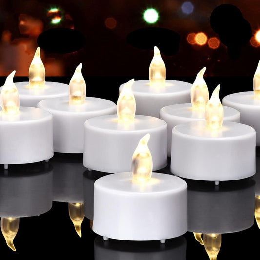 LED Tea Lights Candles- 100PACK Warm White Flameless Candles Realistic and Bright Flickering Long Lasting 200Hours for Holiday Celebration,Party,Home Decoration Warm Yellow,Battery Operated