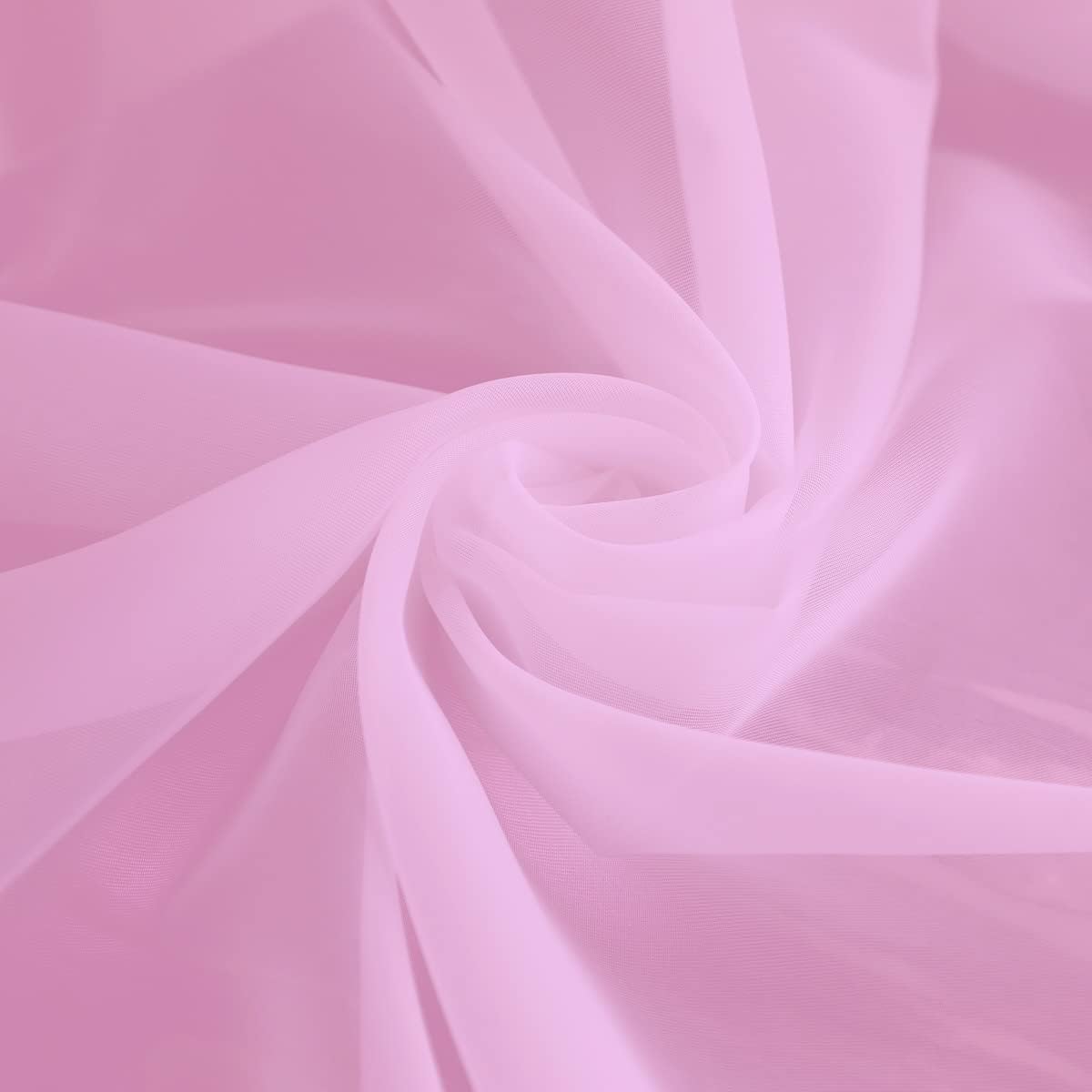 Window Pink Sheer Curtains 130 Inches Long 2 Panels Sheer Curtain Basic Rod Pocket Panel for Bedroom Children Living Room Yard Kitchen (Pink, 52" W x 130" L | 2 pcs)