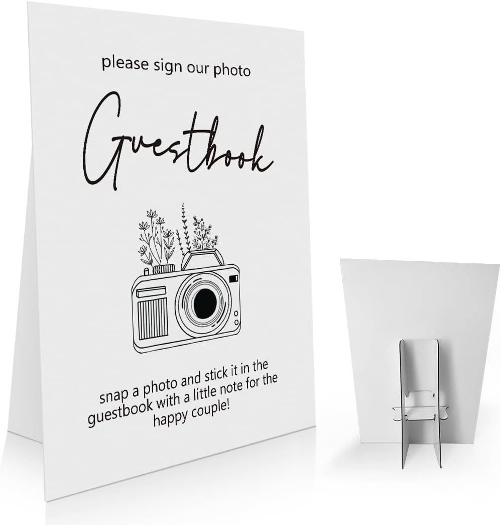 Wedding Photo Guestbook Sign 8 x 11 Inch, Photo Guest Book Sign, Photo Minimalist Wedding Sign, Reception Signage, Snap It Sign, Modern Wedding Sign WDS18