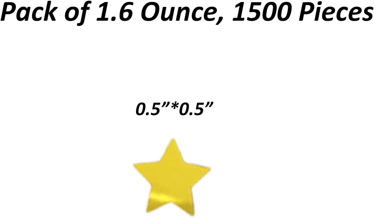 Confetti Star Glitter Sequins Table Confetti Metallic Foil Star for Wedding Birthday Festival Engagemetn Christamas New Year Theme Party Celebrations Favor Party Supplies(Gloden Star10mm)