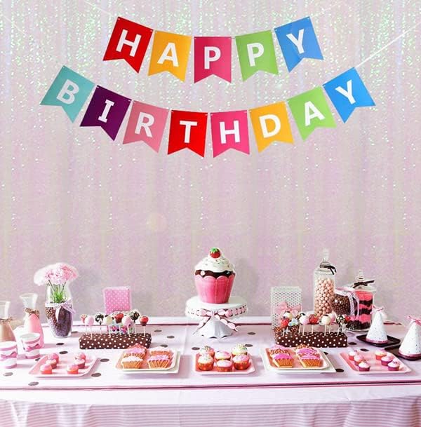 Poise3EHome 7FT x 7FT Iridescent Sequin Photography Backdrop Curtain for Party Decoration, Iridescent