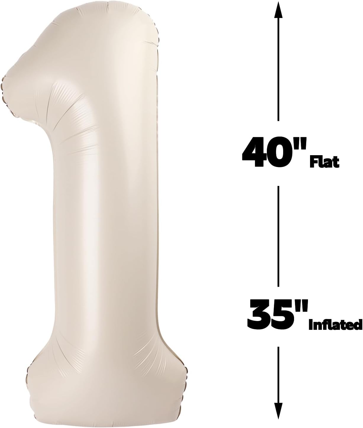 Cream White Foil Number 18 81 Balloon 40 Inch, Helium Mylar Number 18 81 Birthday Balloons, 18th 81st Cream White Women Men Wedding Anniversary, Graduations Party Supplies