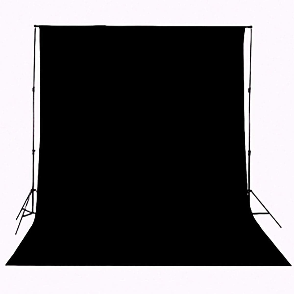 Black Backdrop for Photography Portrait Background Screen for Photo Backdrop Video Photography Studio (8x10ft, Black)