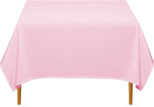 Lann's Linens - 10 Premium 70" Square Tablecloths for Wedding/Banquet/Restaurant - Polyester Fabric Table Cloth - Pink