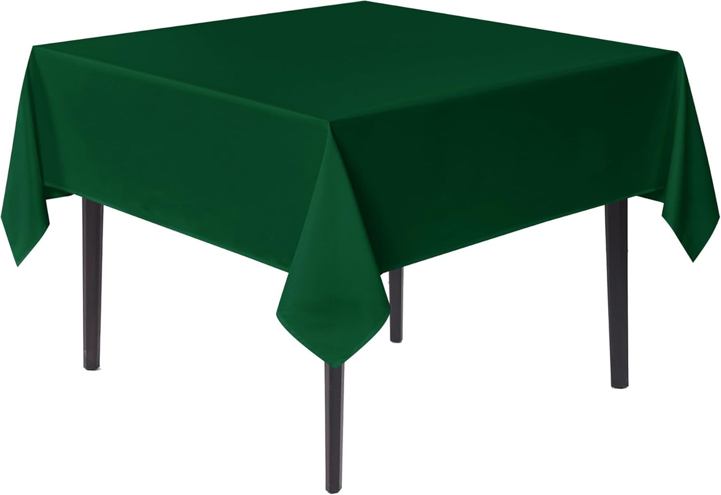 sancua Square Tablecloths 54x54 Inch Hunter Green - Fabric Table Cloth for Square or Round Tables, Washable Polyester Table Cover for Christmas Dinner, Holiday Party, Decorative Display Tables