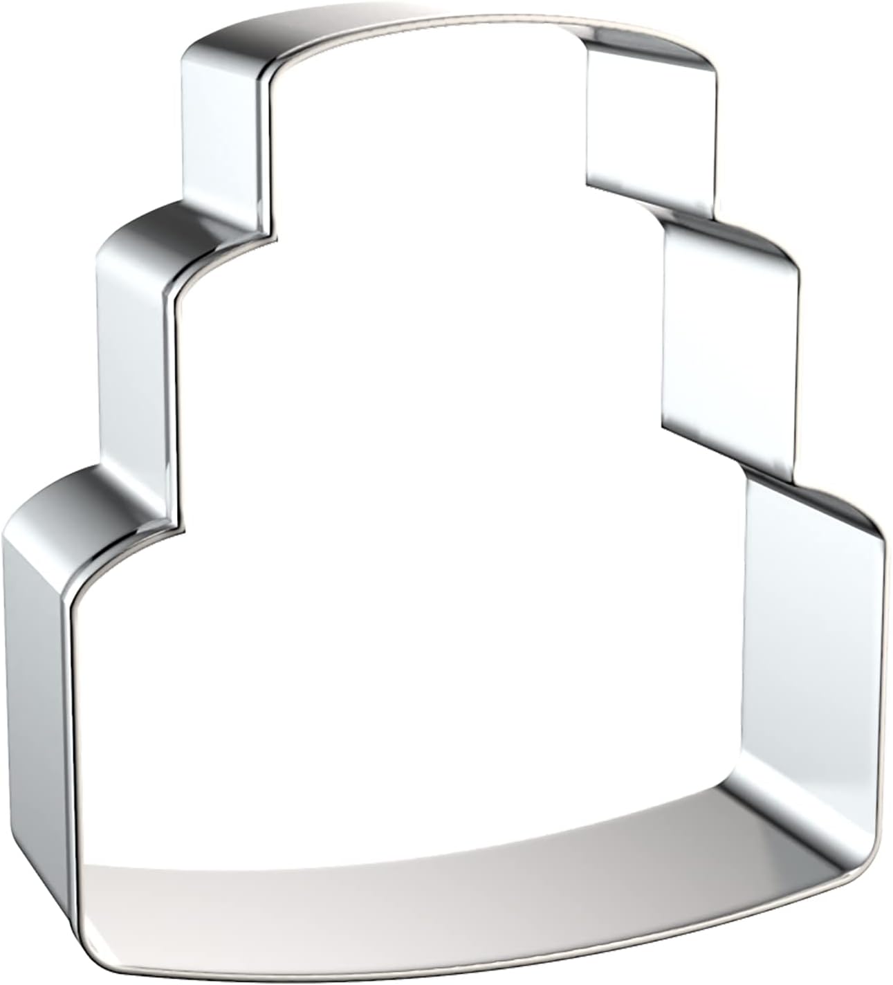 Wedding Cake Cookie Cutter Set - 4 Piece Assorted Sizes (5", 4", 3", 2") - Stainless Steel