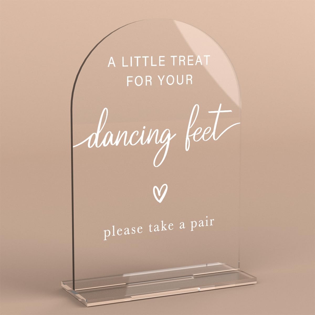 Acrylic Wedding Sign Wedding Signs for Ceremony A Little Treat for Your Dancing Feet Sign for Wedding Modern Calligraphy Arch Acrylic Table Top Sign for Wedding Reception and Event Party Table