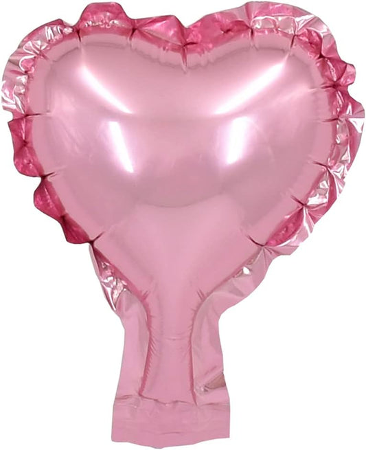 BEISHIDA 50pcs 5inch Pink Heart Foil Mylar Balloons for Birthday, Wedding, Engagement Parties