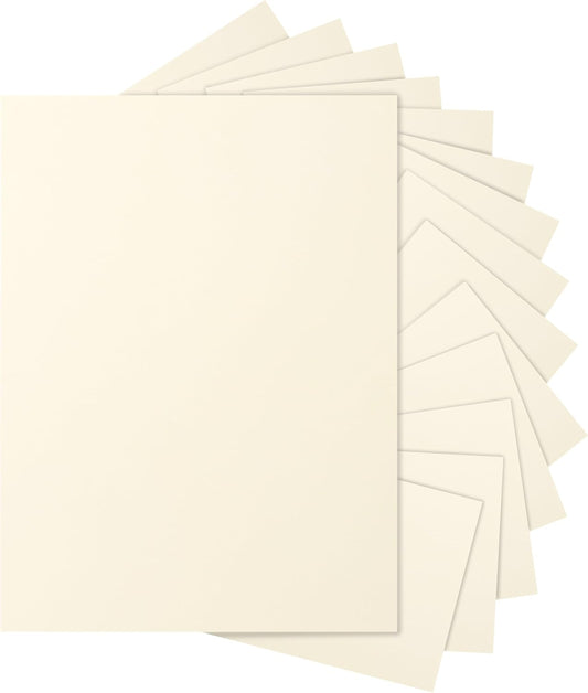 120 Sheets Cream Cardstock 8.5 x 11 Off White Paper, 92lb Ivory Card stock Certificate Paper for DIY Cards Making, Menus, Business Cards, Greeting Cards, Invitations