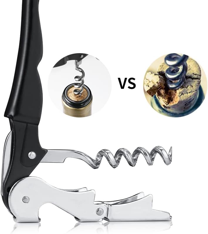 Professional Waiter Corkscrew Wine Openers Set, Heavy Duty Stainless Steel Hinges Wine Key for Restaurant Waiters, Sommelier, Bartenders