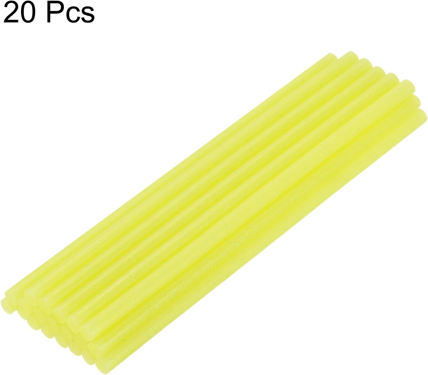 uxcell 20pcs Hot Glue Sticks for Glue Gun 11mm/0.43-inch x 4-inch Mini Hot Melt Adhesive Glue Stick Glitter Yellow