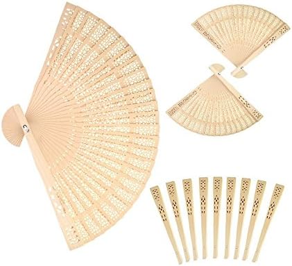Sandalwood Fan (Set of 50 pcs) Wedding Favors&Birthday Gifts&Christmas Gift