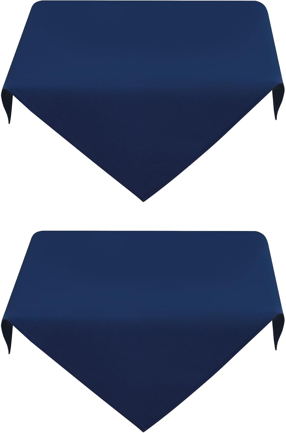 2 Pack Small Square Navy Polyester Tablecloth 24X24 Inch for End Table, Coffee Table, Nightstand