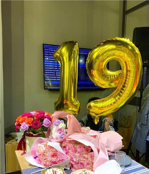 Foil 40 Inch Big Gold 29 92 Balloon Number, Giant Happy 29 92 Birthday Party Supplies, Large 29 92 Balloons Anniversary Party Engagement Decorations