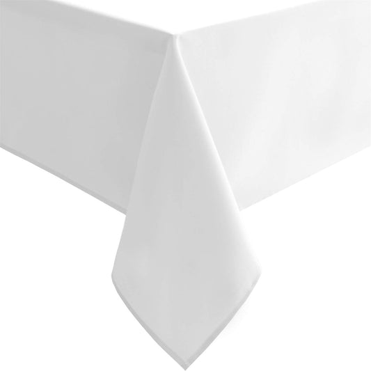 Hiasan White Rectangle Tablecloth - Waterproof Washable Polyester Fabric Table Cloth for Buffect Dining Birthday Party Wedding, 70 x 120 Inch