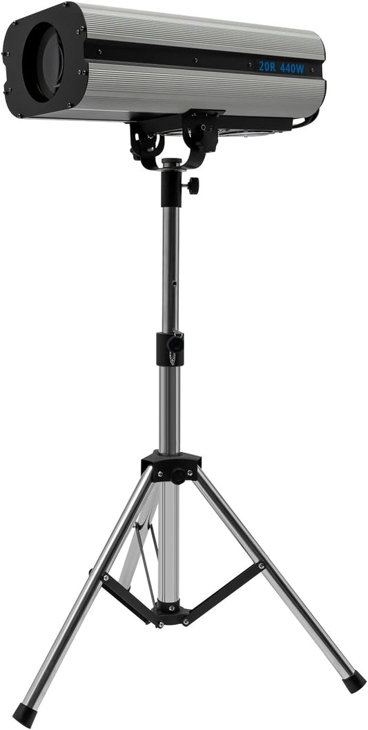 Follow Spotlight for Stage, 440W LED Spot Light DJ Lighting with Control Panel & Adjustable Stand, Disco Ball Light for Party Theater Wedding Show, 6 Colors, 328.08-393.7ft