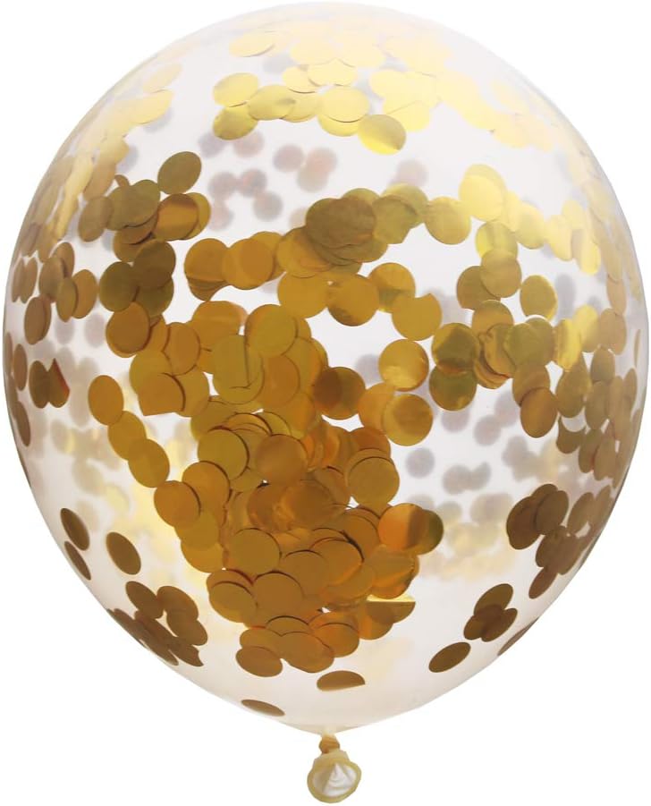 Gold Confetti Balloons Party Balloons 12inch 50 Pcs Latex Confetti Balloons Birthday Balloons Party Decoration Wedding Baby Shower Christmas Party-Confetti Gold