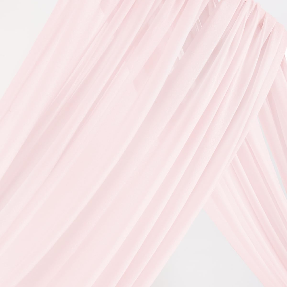 MLMW Wedding Arch Draping Fabric 1 Panel 29" x 20Ft Easter Pink Sheer Wedding Arch Backdrop Drapes Outdoor Curtain for Ceremony Party Background Ceiling Decor