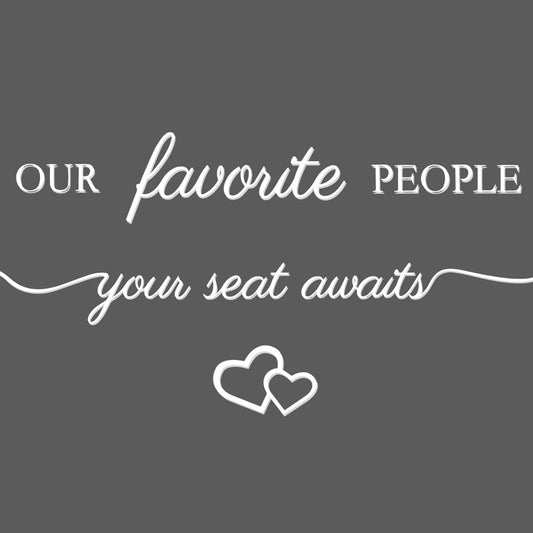 3 Pcs Wedding Seating Chart Decal Stickers DIY Our Favorite People Your Seat Awaits Vinyl Decal Wedding Sign Decor Seating Chart Board Mirror Stickers(White)