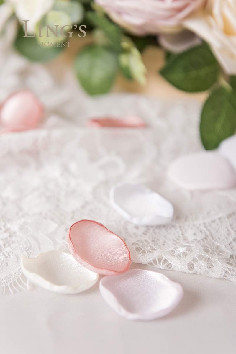 Ling's Moment Rose Petals, Silk Flower Petals for Wedding/Aisle/Flower Girl Baskets/Table Centerpiece Décor,etc.Pink Blush 200pcs