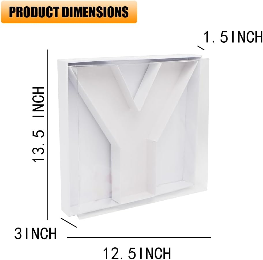 12" Fillable Cardboard Letter Charcuterie Gift Cupcake Box With Cover Sweets Packaging (Y)